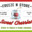 Freeze and store cherries